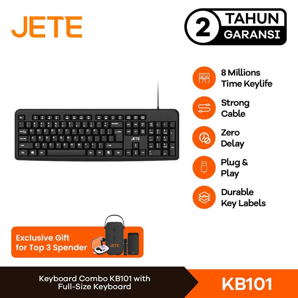 Keyboard JETE KB101 Keyboard Kabel Office