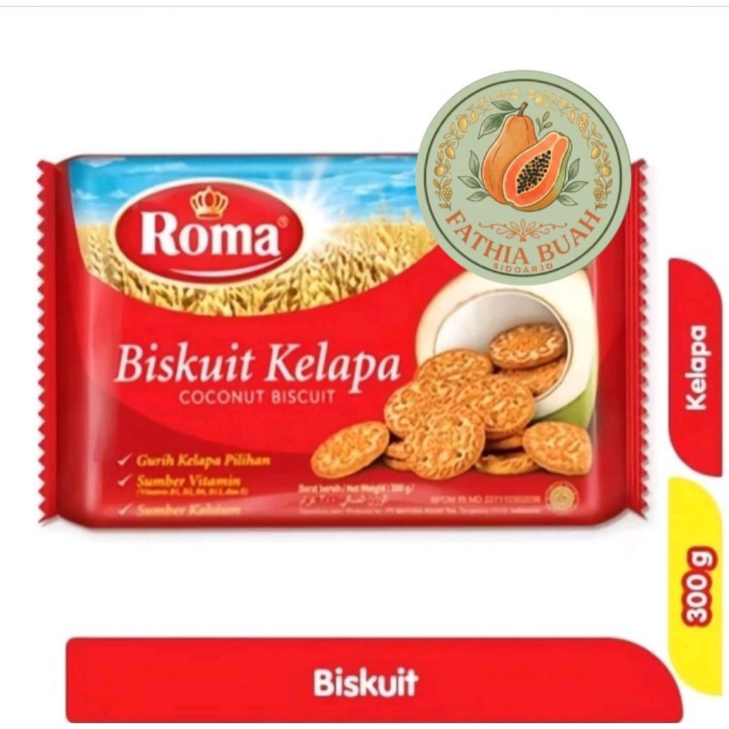 Roma Biskuit Kelapa 1 Dus isi 28 Pcs ( 300gr )