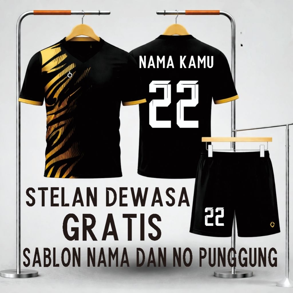 KOSTUM BOLA DEWASA GRATIS SABLON NAMA DAN NO