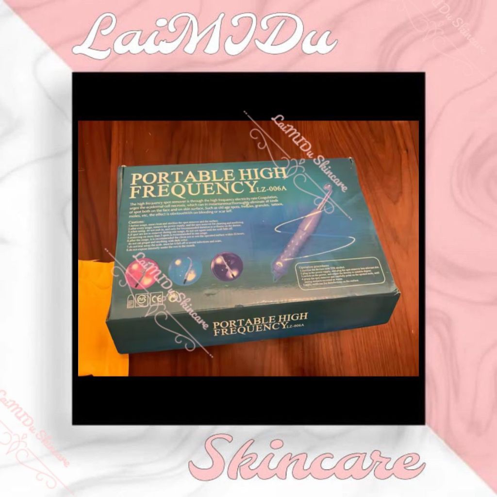 (1 Set) HF portabel Alat High Frequency Facial kecantikan salon penghilang jerawat komedo mesin elek