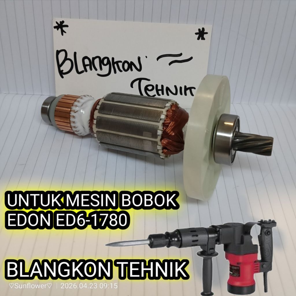 ARMATURE ANGKER JACK HAMMER EDON ED6-1780 ARMATURE MESIN BOBOK EDON ED6-1780 POLOS