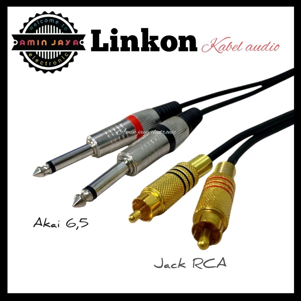 Kabel rca to jack akai / jack akai to rca kabel Linkon