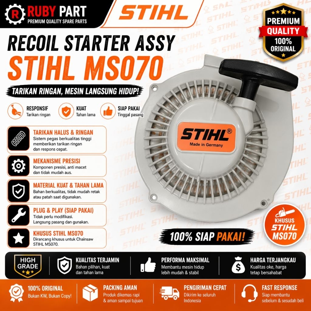 Stihl Recoil Starter Assy Chainsaw Ms070 Ori