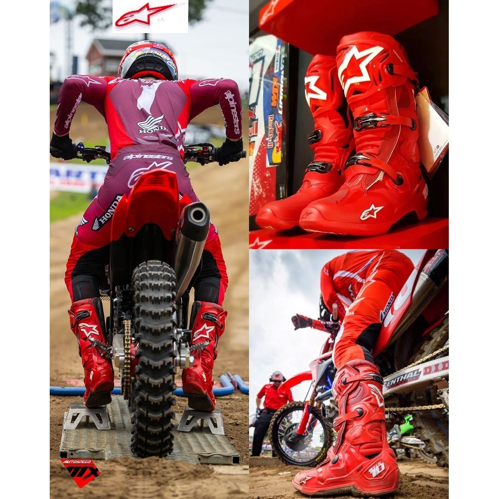 ALPINESTAR TECH10 RED SOLID BOOT