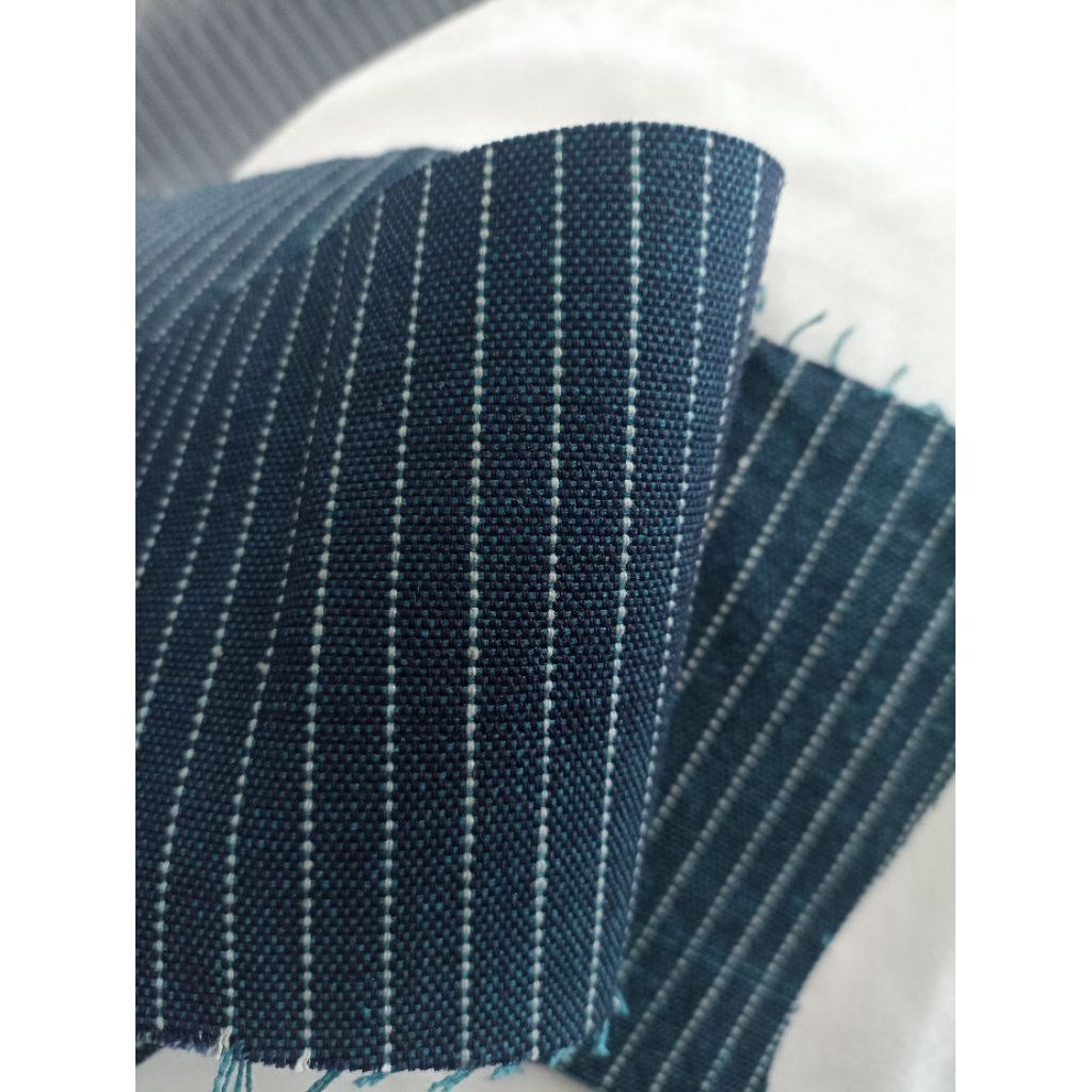 BAHAN KAIN WABASH BLUE  DOBBY SALUR STRIPE TEBAL