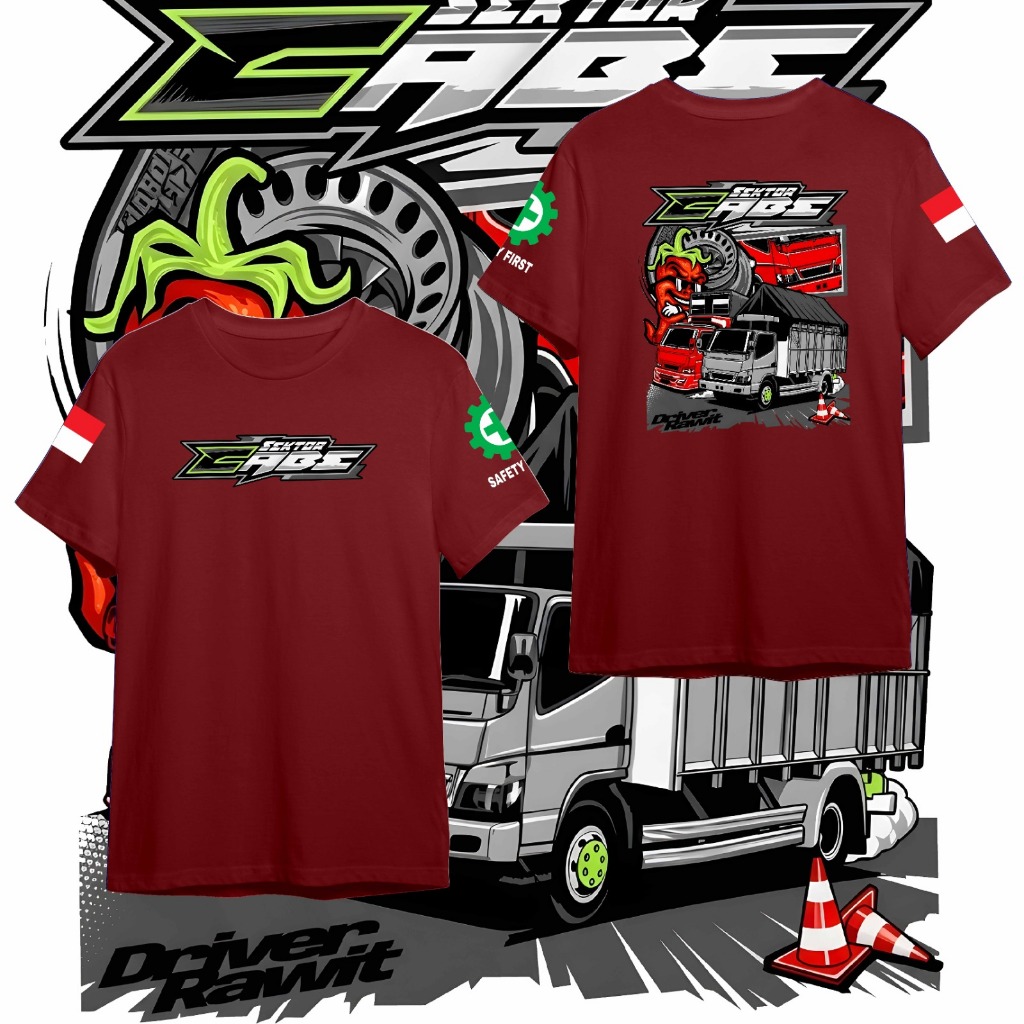 KAOS TRUK SEKTOR CABE DRIVER RAWIT // Baju Kaos Colt Diesel Sektor cabe truck cabe Kaos Distro Pria 