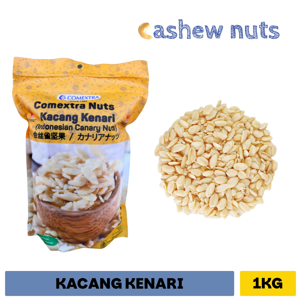 Kacang Kenari Comextra Utuh Mentah 1 Kg - Canary Kenari (Bali)