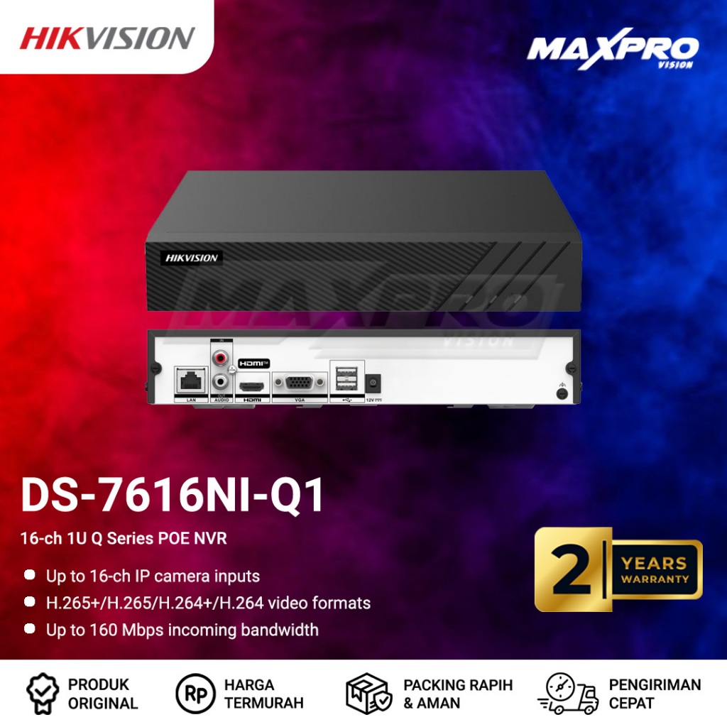 DS-7616NI-Q1 - HIKVISION NVR 16 CH