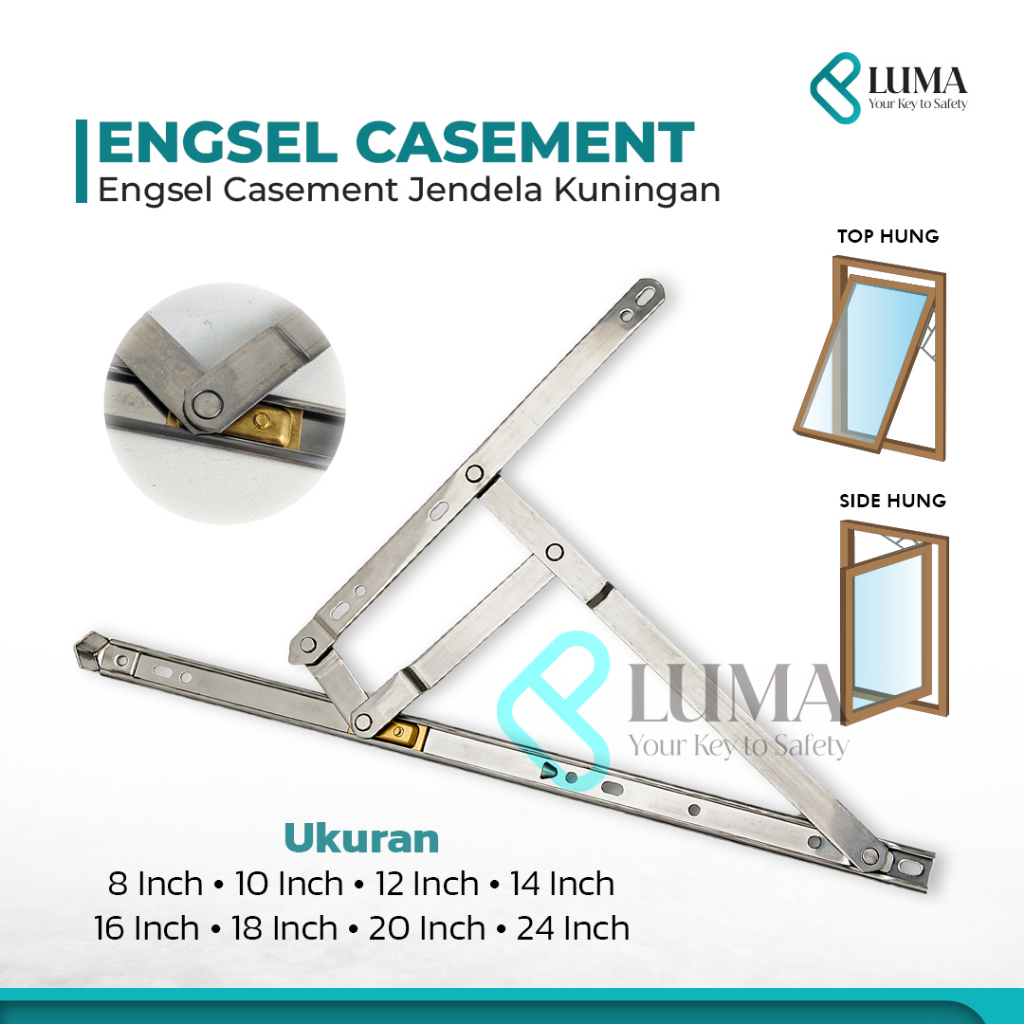 Engsel Jendela Casement Kuningan / Engsel Casement 1 Set