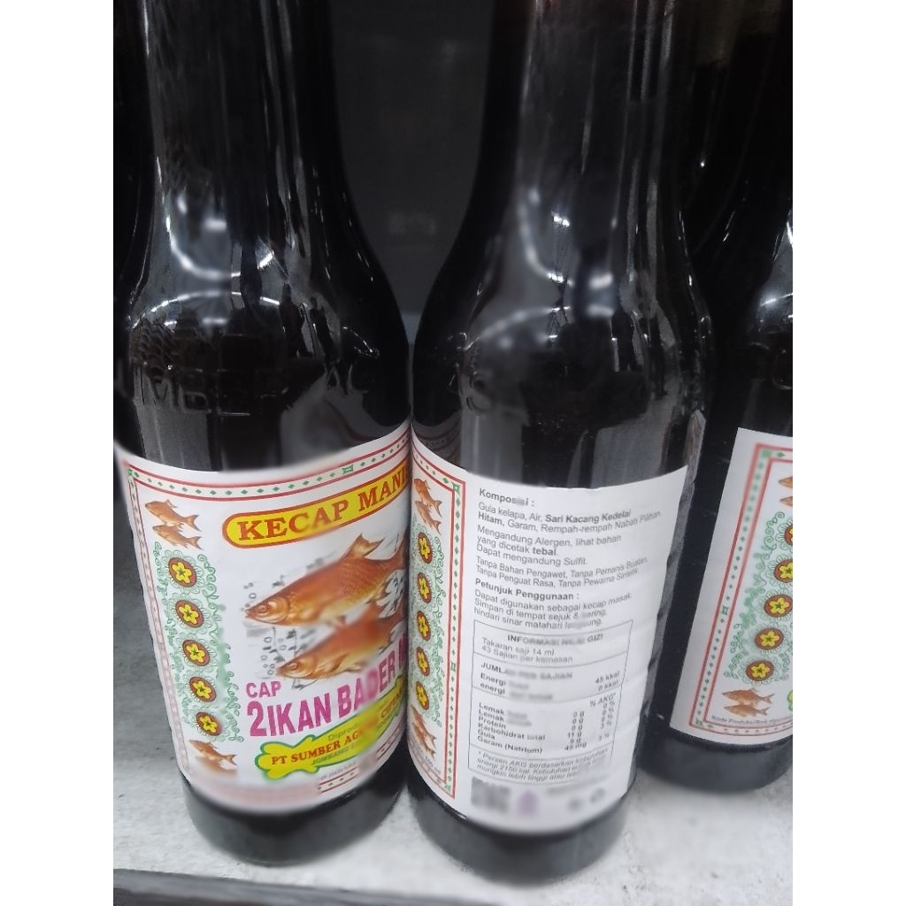Kecap Manis Premium Cap 2 Ikan Bader 600 ml/packing botol plastik