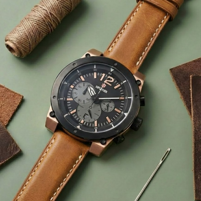 Tali Jam Tangan Expedition Kulit Asli - Strap Jam Expedition Pria Kulit Sapi