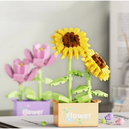 [CUTEGRAM.ID] Lego Bricks Tanaman Flower Pot series Bunga Brick Building Block Toys Puzzle Mainan An