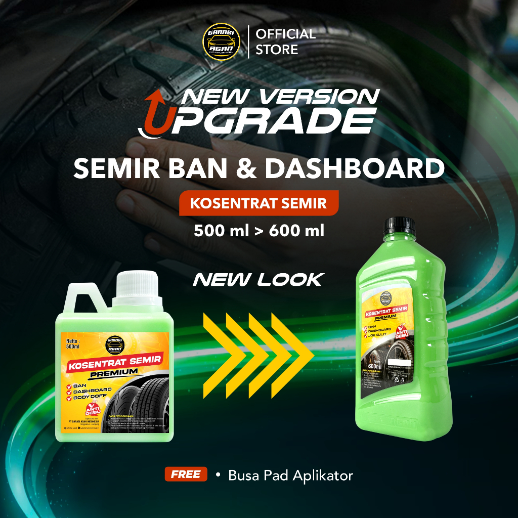 GARASI AGAN Kosentrat Semir Premium 600ml Semir Ban Anti Debu Semir Jok, Dashboard & Body Doff