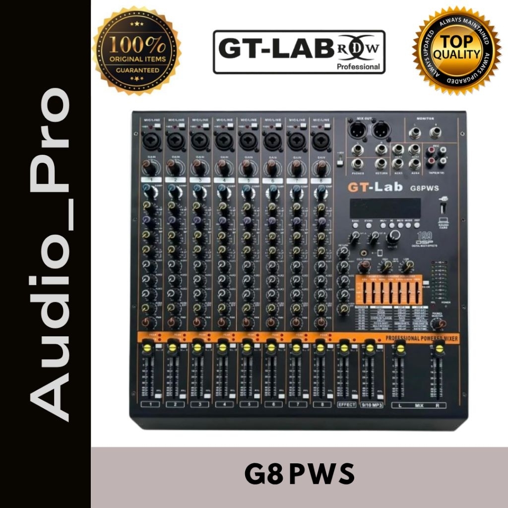 Power Mixer 8 Channel GT LAB By Rdw PWS G8 / G8 PWS Original