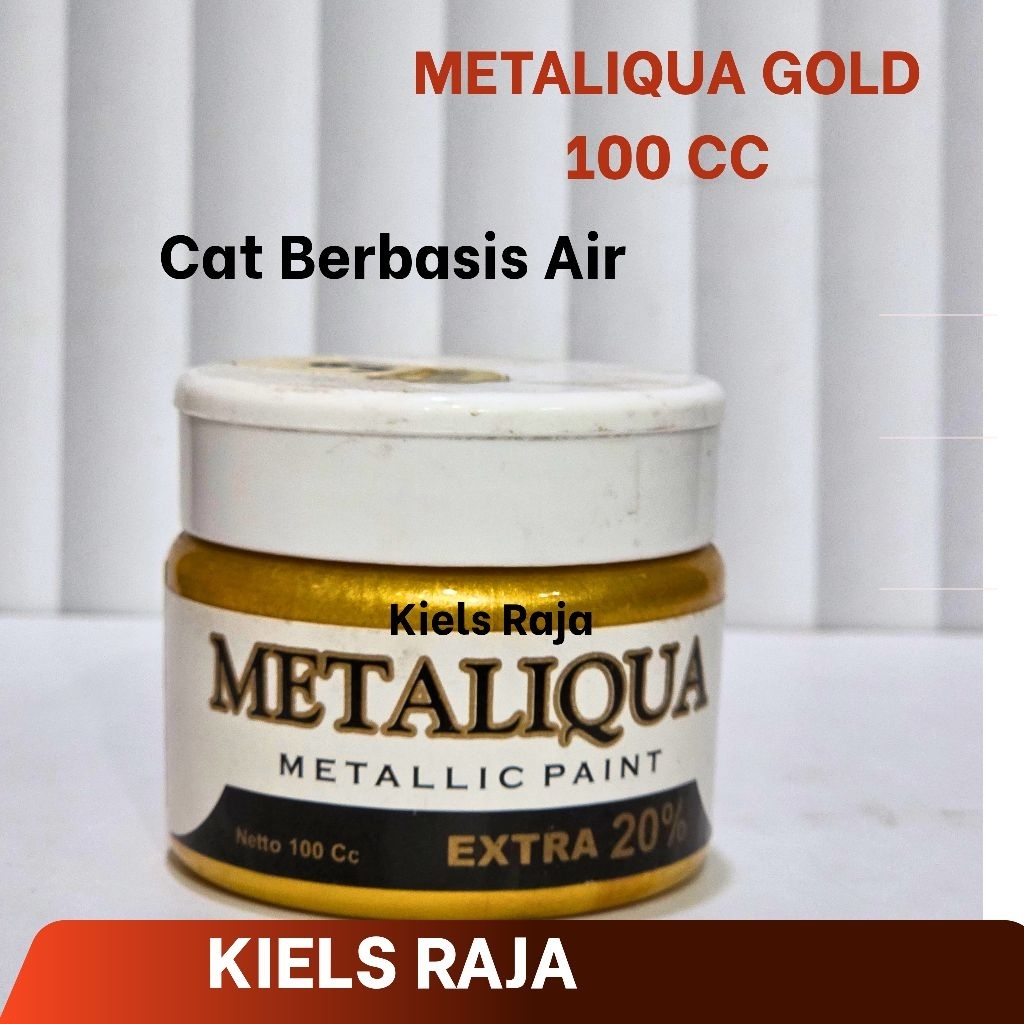 Cat Metallic Emas Metaliqua Gold 100cc Waterbase Paint Cat Berbasis Air