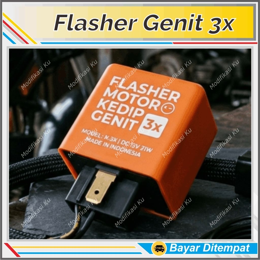 Modul Flasher Strobo 3x Kedip Sein Motor Otomatis - Pemasangan Plug & Play
