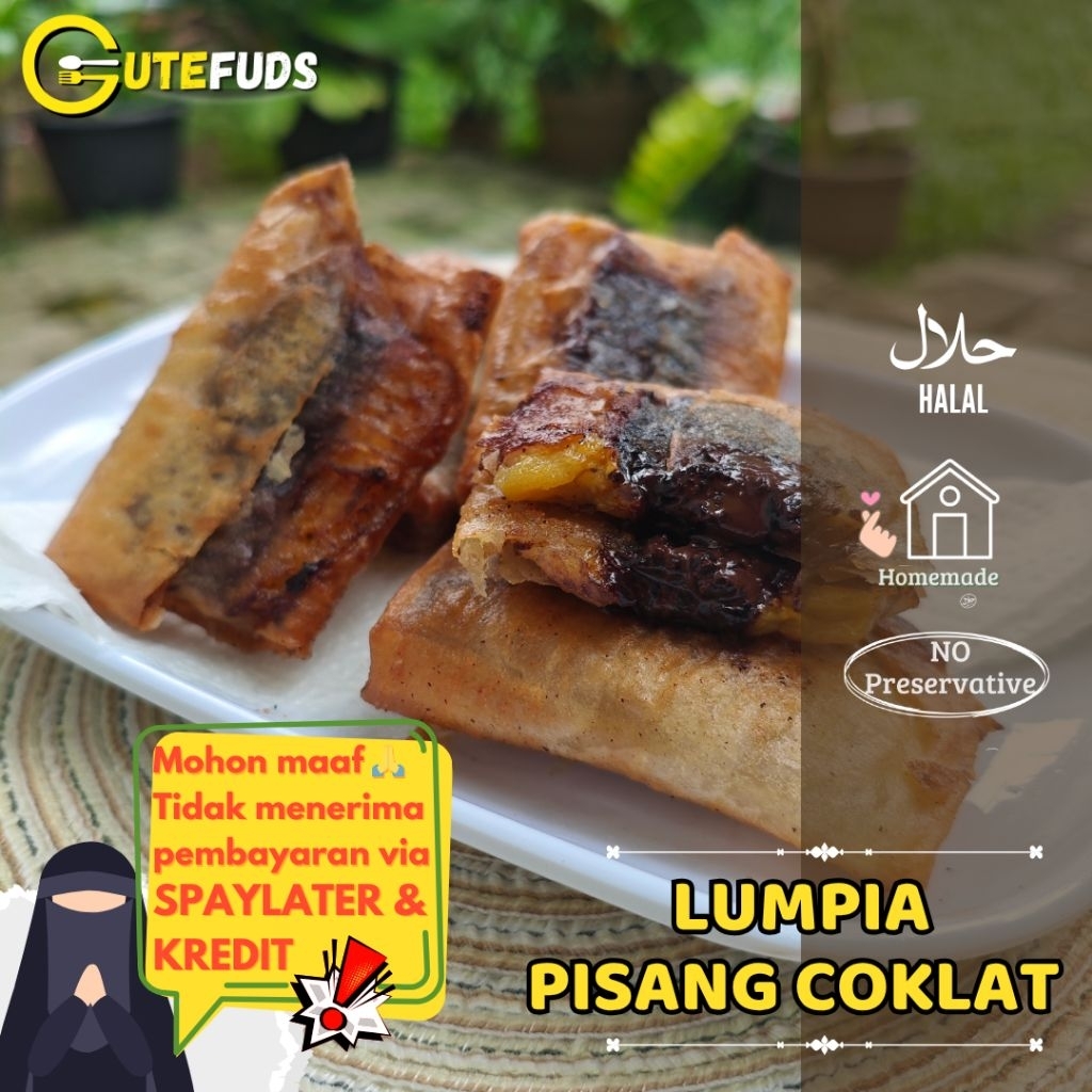 Lumpia Pisang Coklat Lumer Premium Homemade