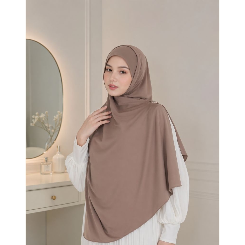 Pashban instan Malay  soft ped tanpa tali  bahan jersey zoya adem hijab jumbo  umroh kerudung nyaman