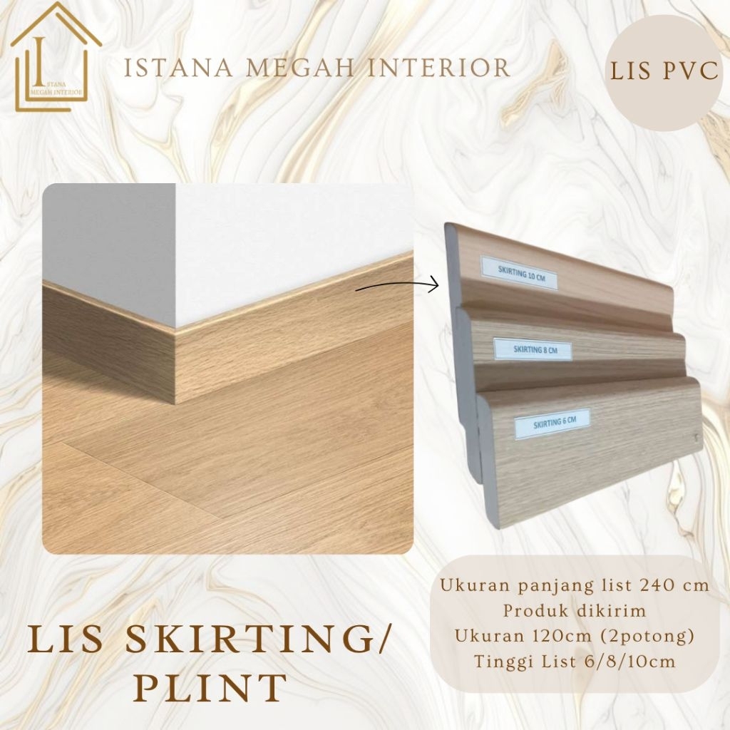 Lis Plint Skirting PVC Tembok Lantai