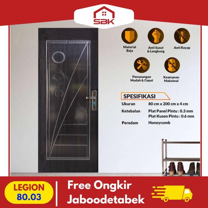 Pintu Ekonomis | Pintu Kamar | Pintu Baja Fortress 80x200 Legion 80.03