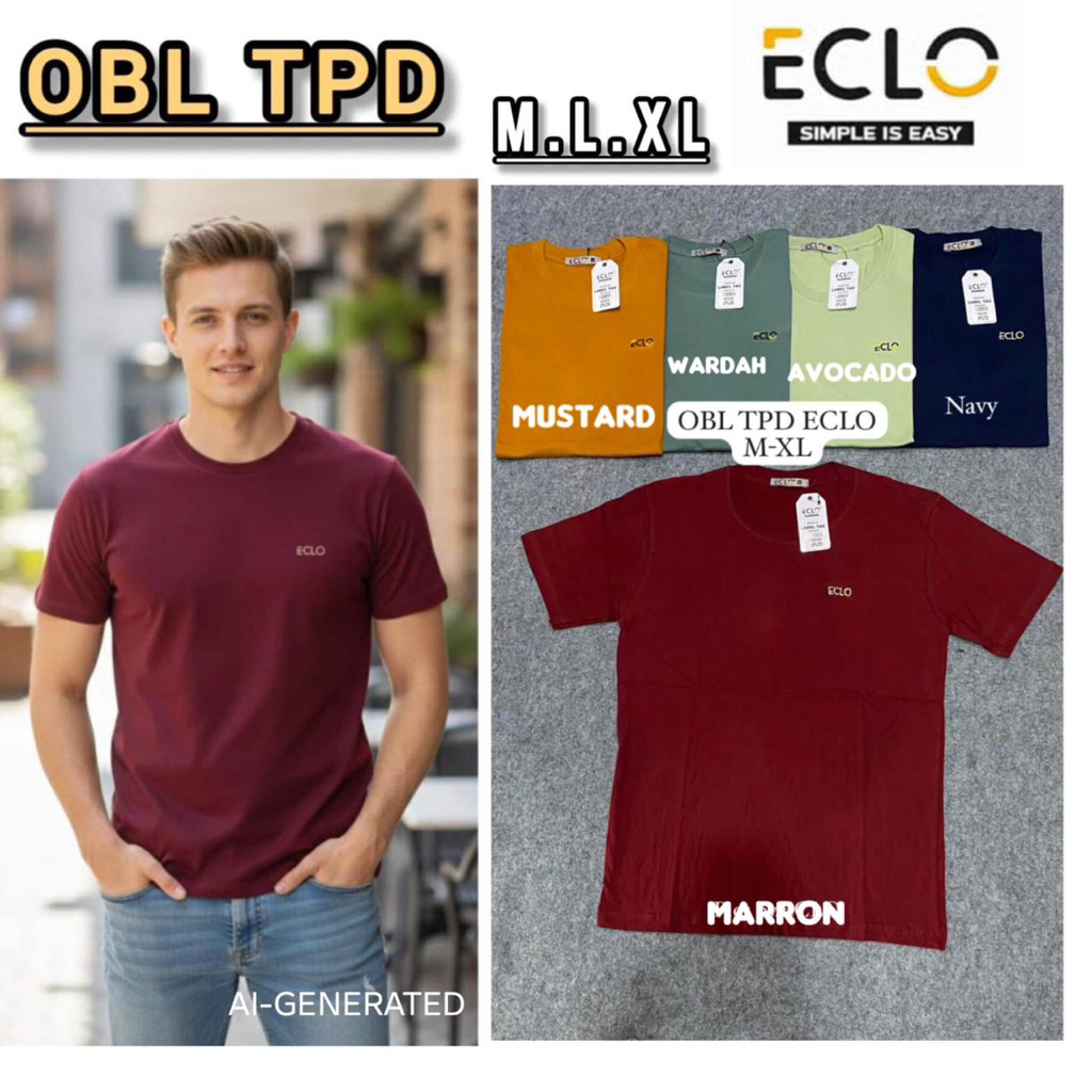 kaos eclo lengan pendek kaos unisex lengan pendek kaos wanita lengan pendek