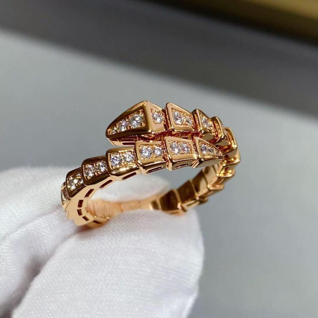 Cincin Ular Full Mata Aksesoris Titanium Wanita TT54