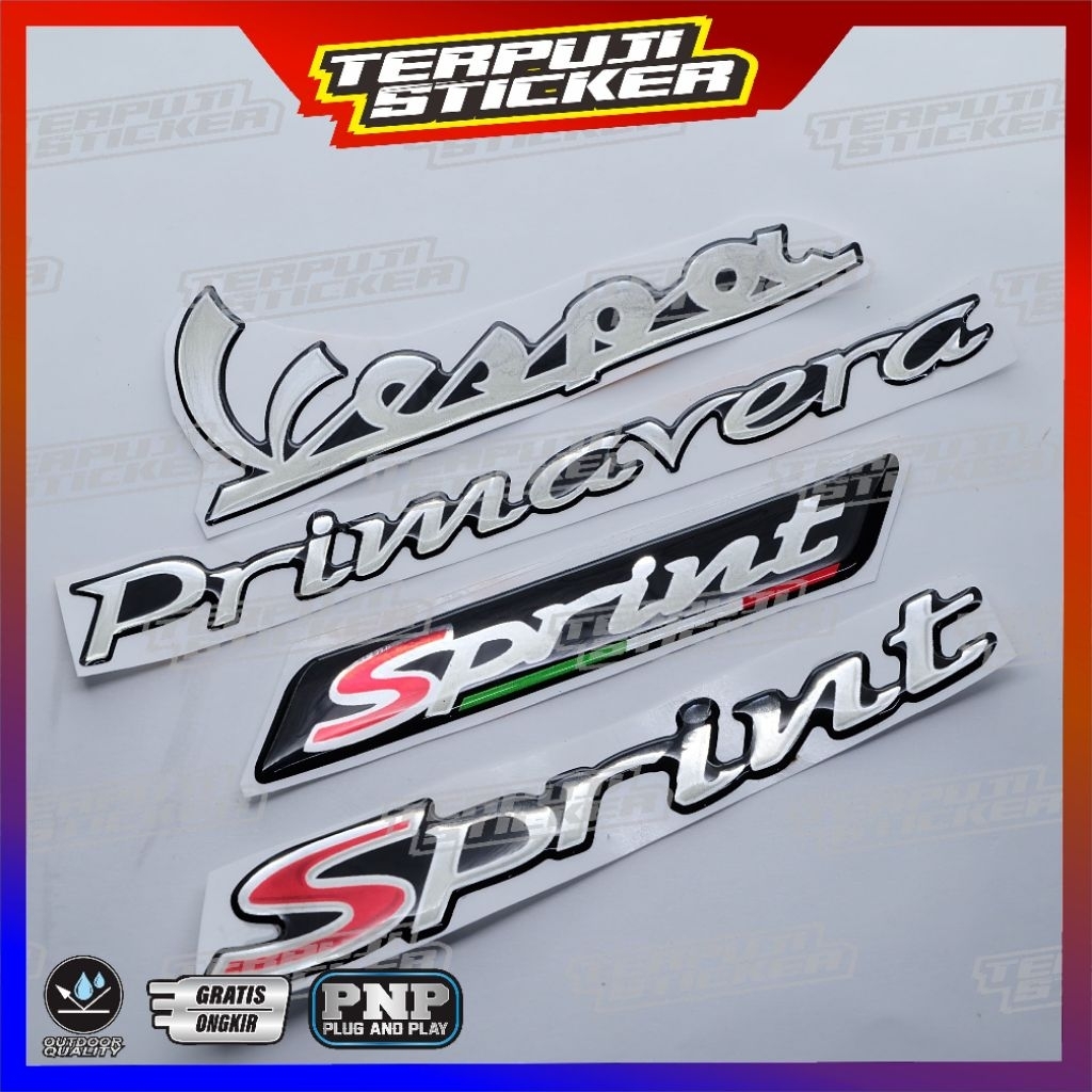 emblem timbul vespa matic/emblem timbul vespa sprint/emblem timbul vespa primavera/emblem timbul ves