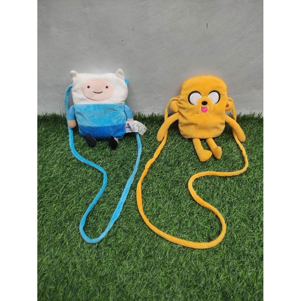 Boneka tas selempang fin/ jake the dog adventure time ori miniso cartoon network