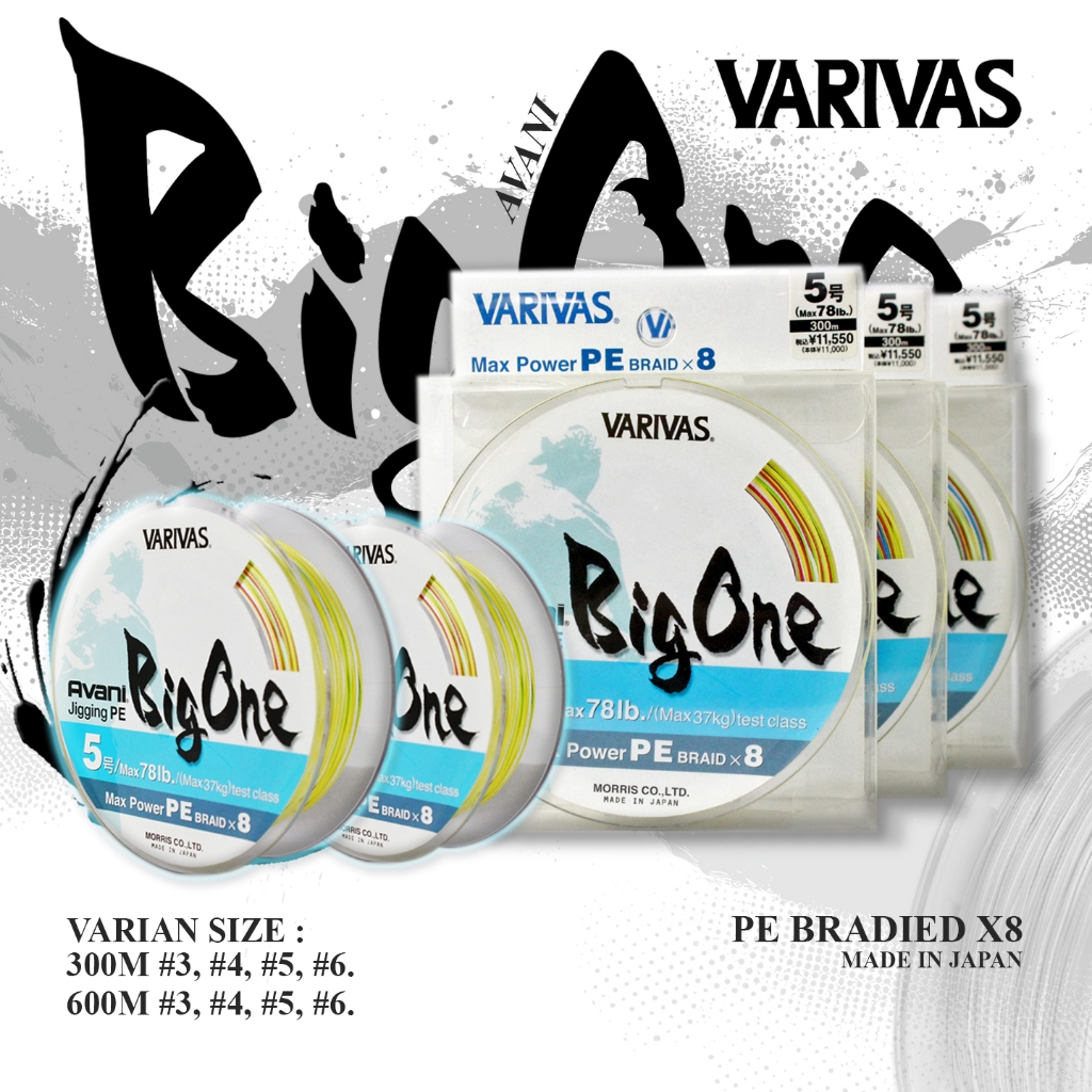 SENAR PANCING PE VARIVAS AVANI JIGGING BIG ONE MAX POWER X8 300M PE.4 - PE.5