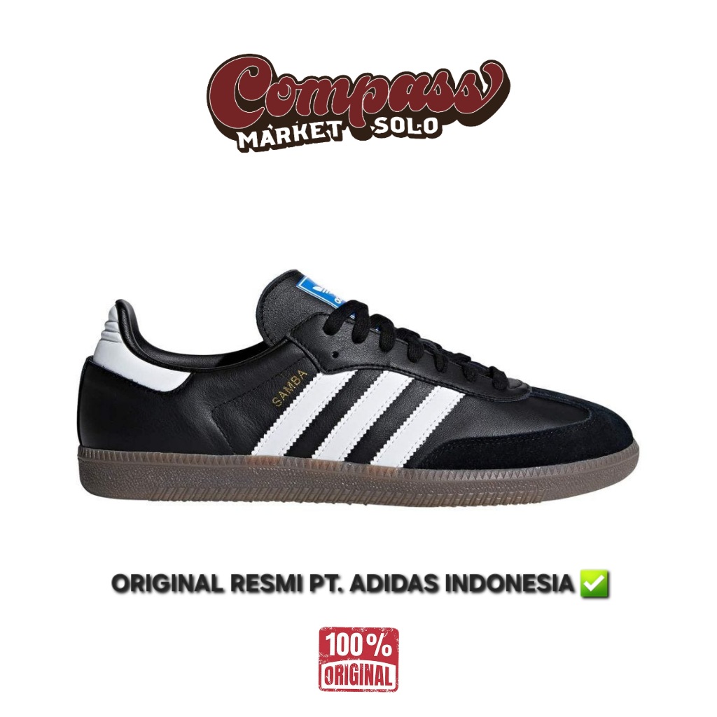 [ORIGINAL] ADIDAS SAMBA OG CORE BLACK GUM B75807 | SNEAKERS CASUAL PRIA