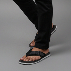 Sandal Thong Pria Premium  Sandal Slide Kulit Sintetis Berkualitas Alas Empuk