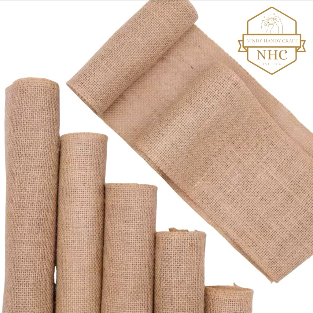 Kain Goni Roll 50cmx5-10 Yard - Kain Goni Burlap - Kain Souvenir Goni Asli