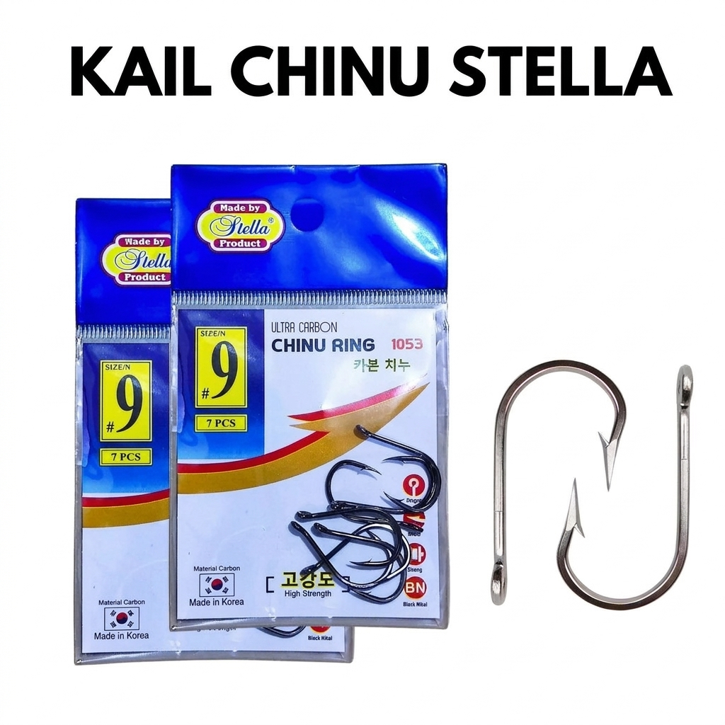 Mata Kail Pancing Karbon Chinu Ring 1053 Stella | ultra carbon fishing hook super tajam dan kuat man
