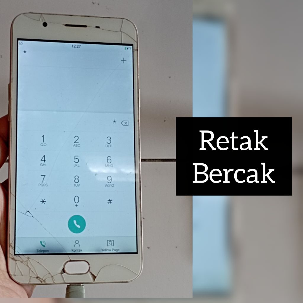 Lcd Oppo f1S refurbished minus retak bercak