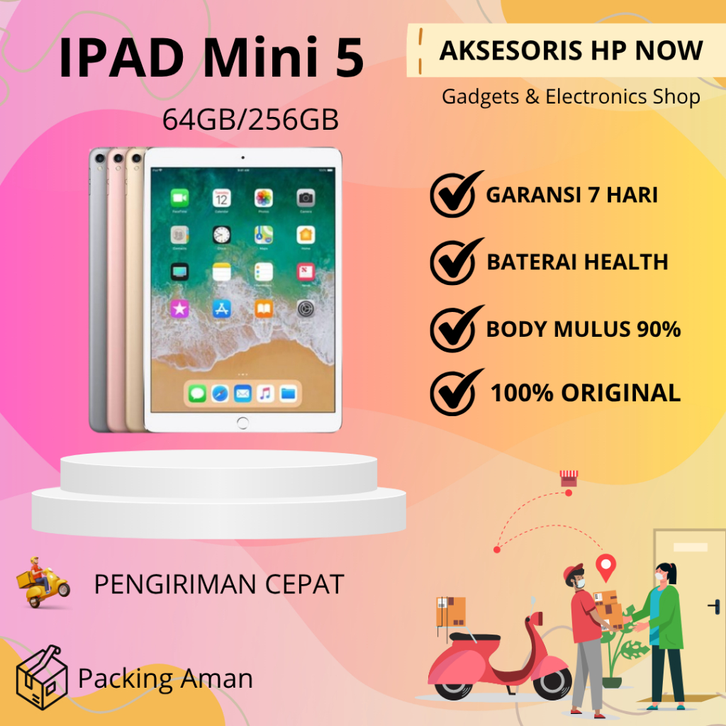 Ipad Mini 5 64GB 256GB Wifi Only Second ORIGINAL FULLSET - AHN
