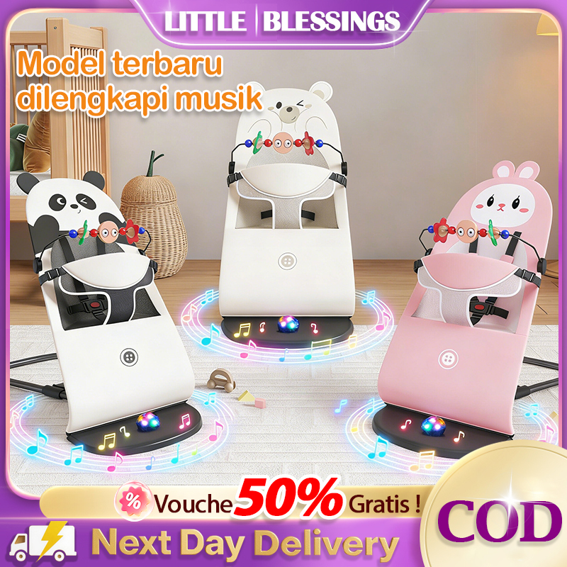 Bouncer Bayi Bouncer Bayi Ayunan Bayi Multi Lagu Lipat Motif Lucu Baru Cocok untuk Kado Bayi Baru La