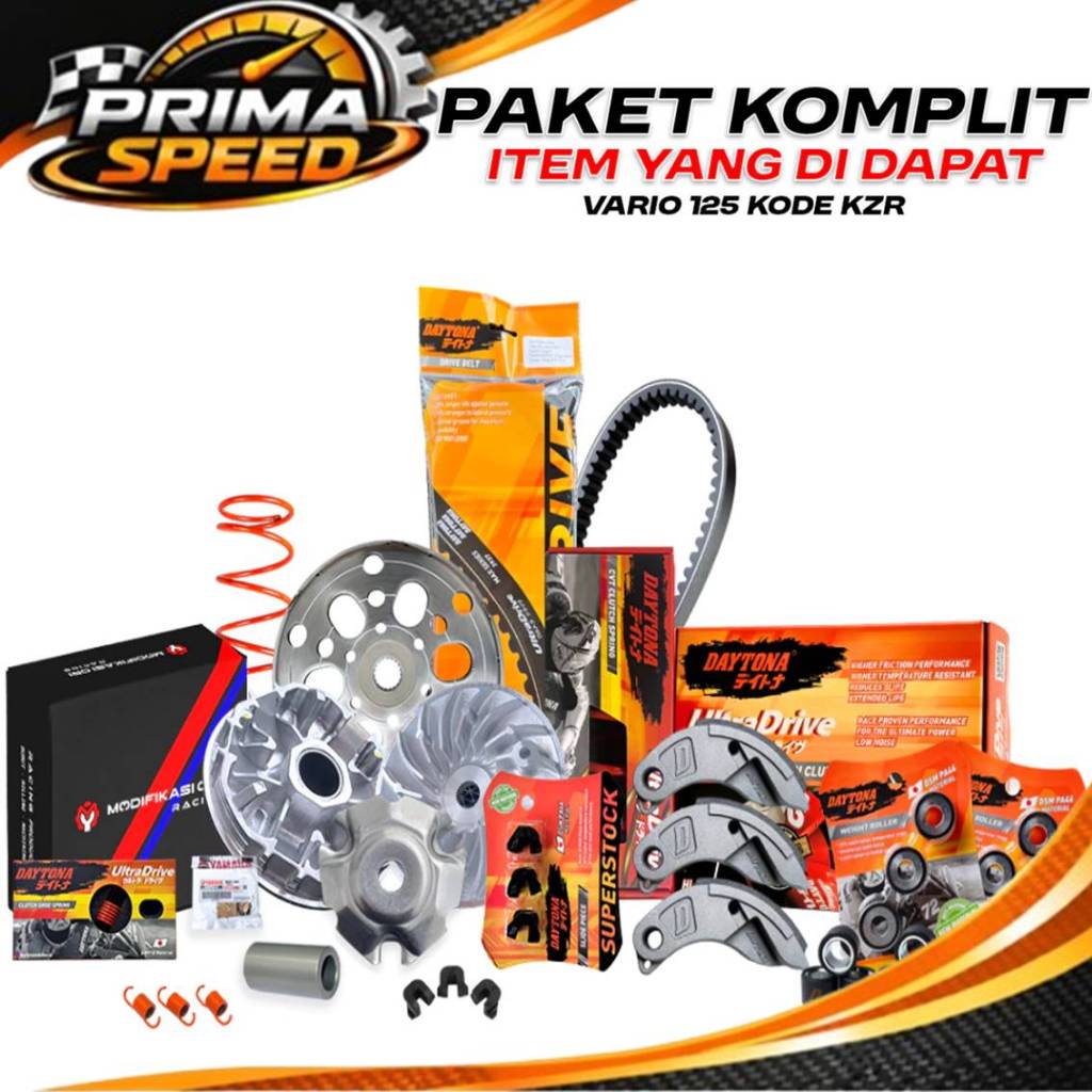 KZR - PAKET UPGRADE DAYTONA CVT VARIO 125 PAKETAN KIRIAN CVT PCX ADV VARIO 125 CVT PCX PER CVT 1500 