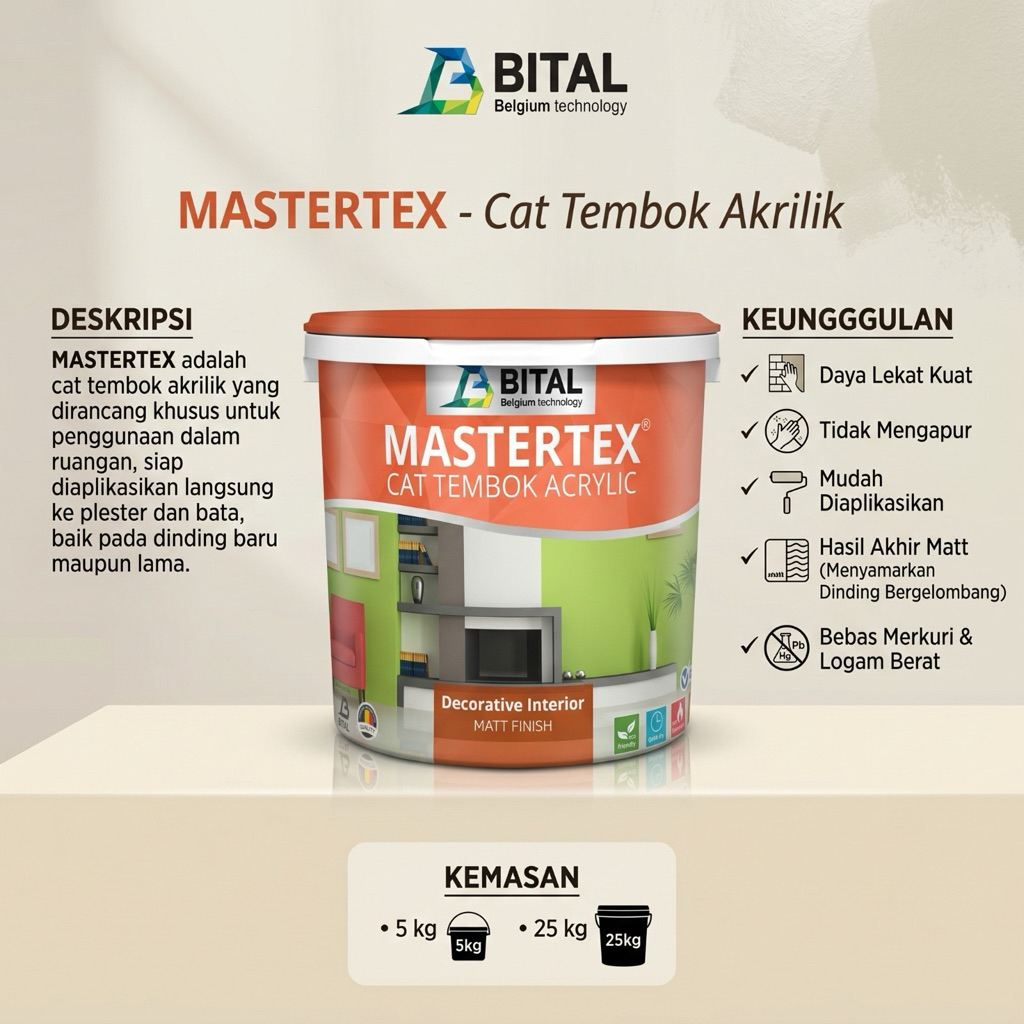 MASTERTEX - Cat Tembok Acrylic