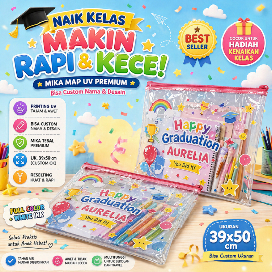 CUSTOM Mika Map UV Souvenir Hampers Ulang Tahun