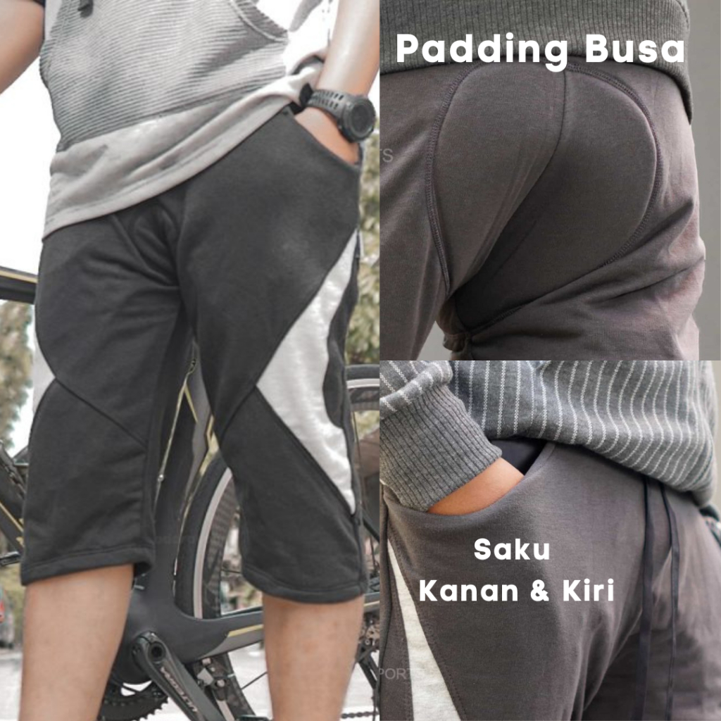Celana Sepeda Padding Khusus Sepeda / Training Pria Celana Pendek