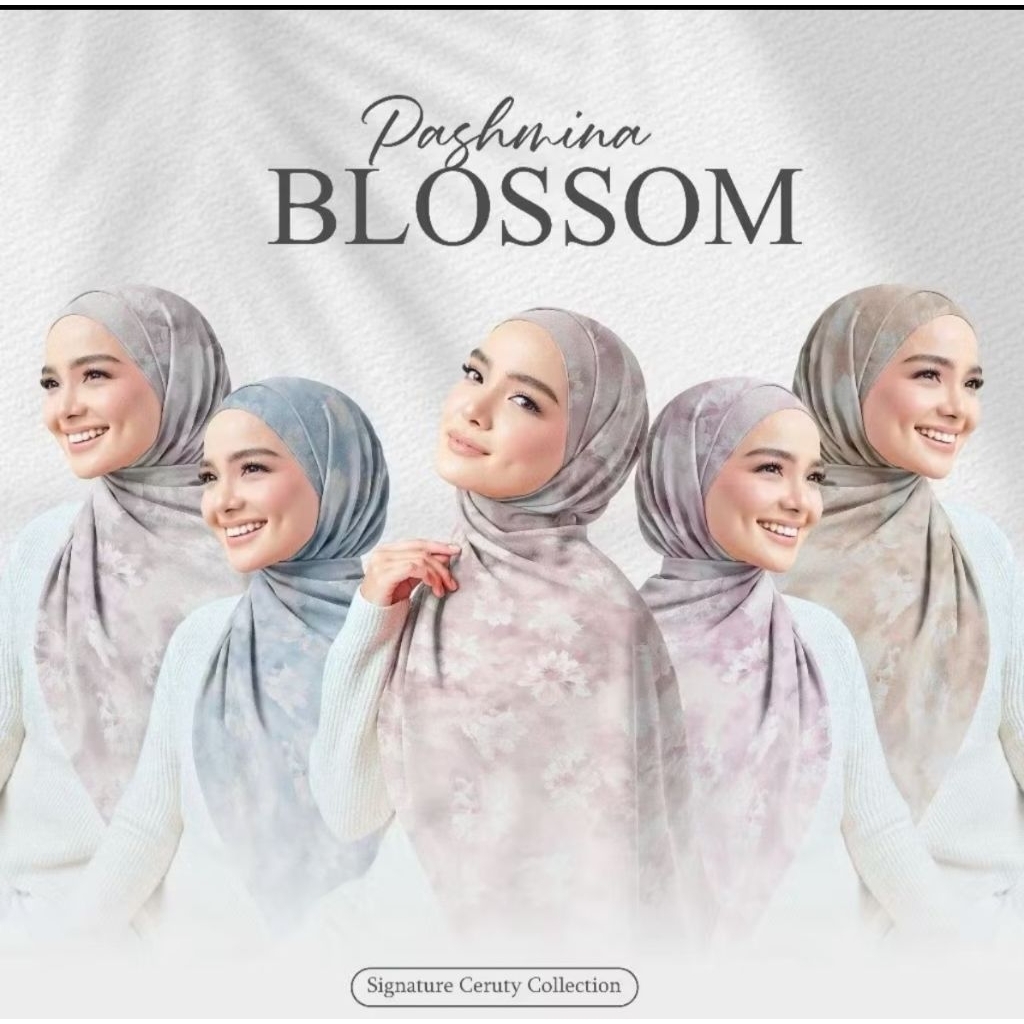 Pashmina Motif Blossom Ceruty Babydoll / Hijab Jilbab Printing Sublime