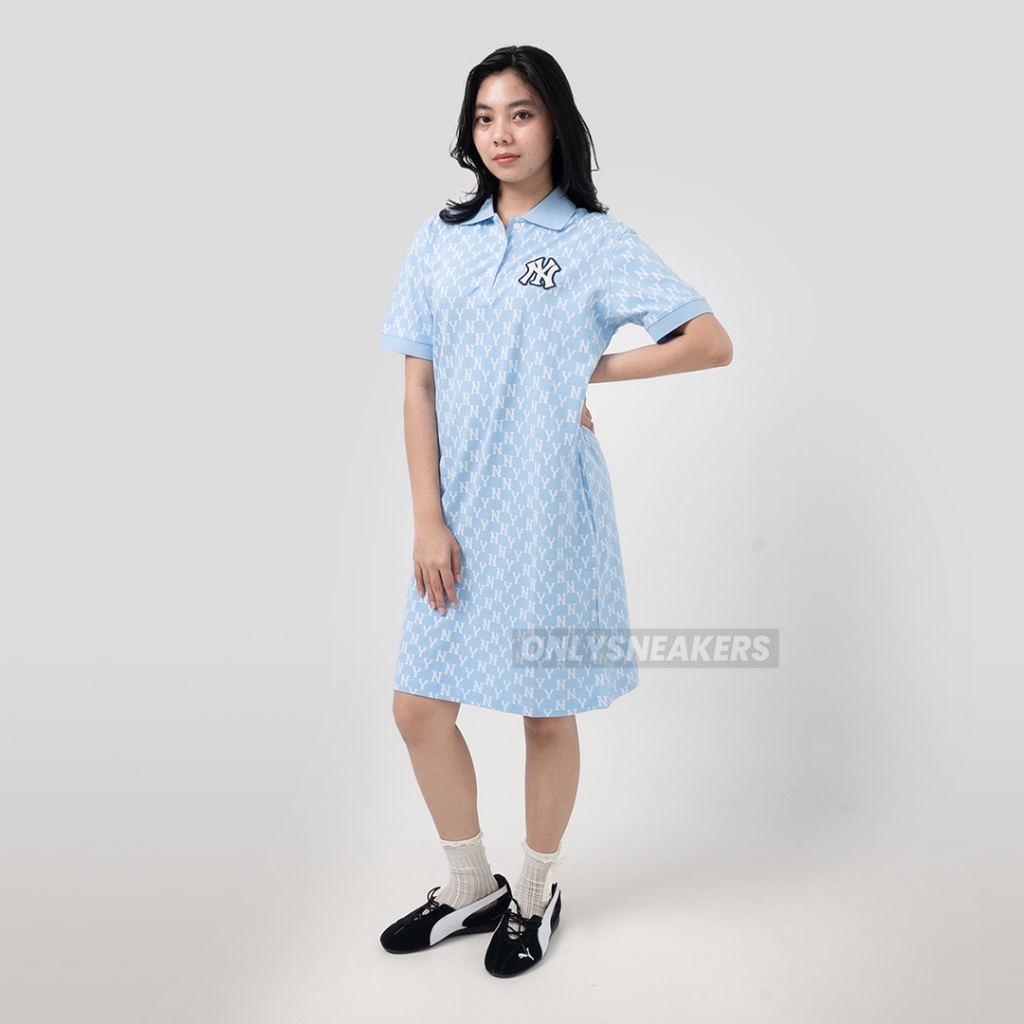 MLB KOREA NEW YORK YANKEES MONOGRAM DRESS BLUE