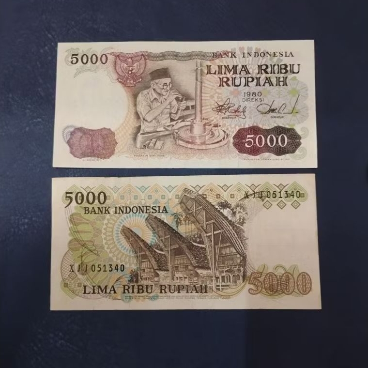 UANG KUNO 5000 RUPIAH PENGASAH INTAN TAHUN 1980