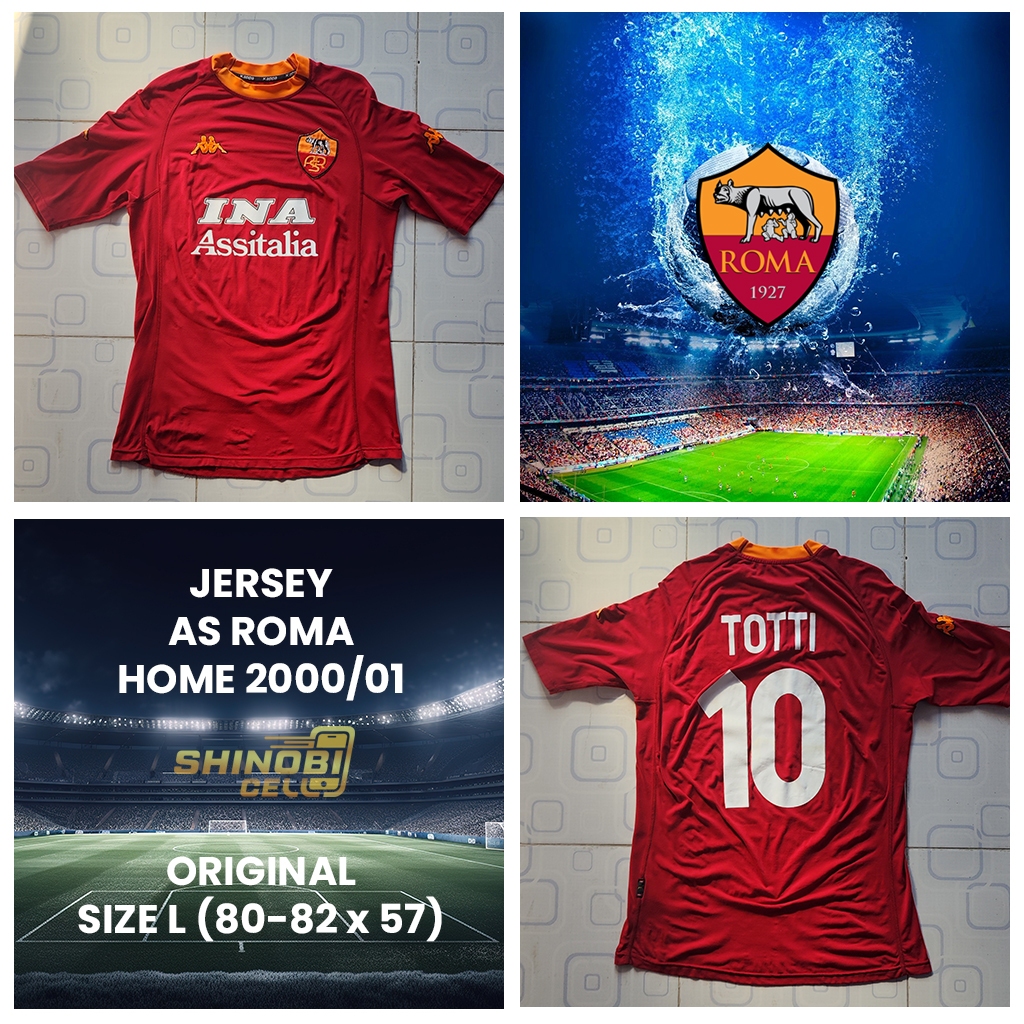 Jersey AS Roma Home 2000 / 01 TOTTI #10 Size L