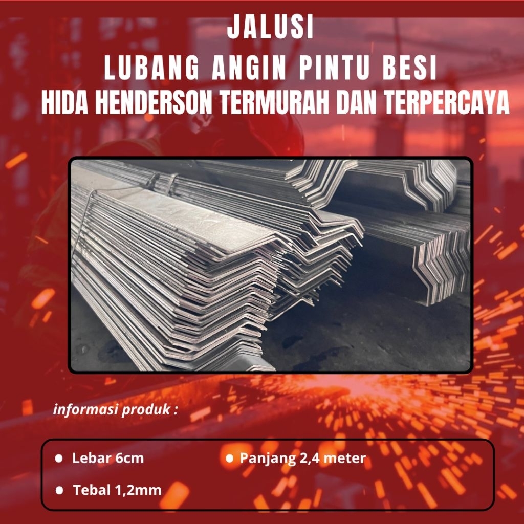 (GROSIR)JALUSI BESI BAHAN GALVANIL / LUBANG ANGIN GARASI PAGER