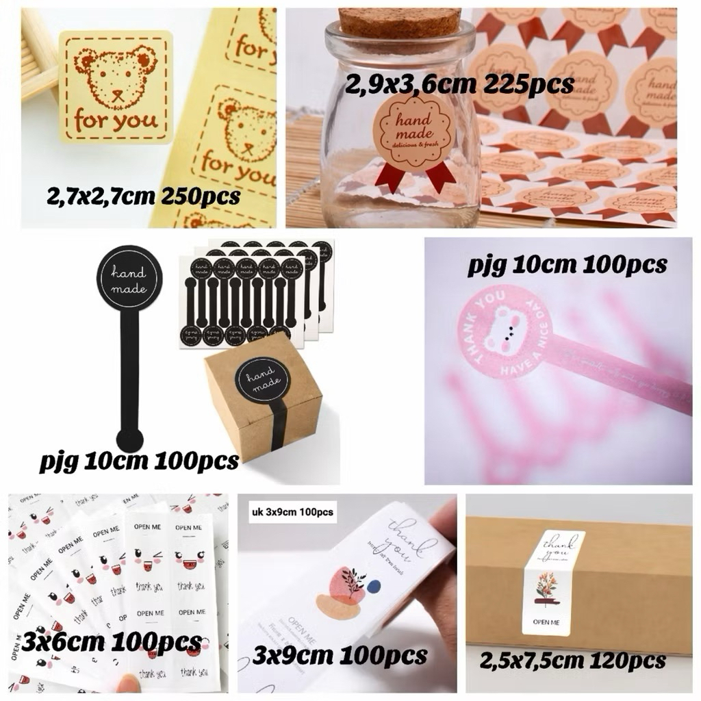 Stiker Paper Box / Stiker Label Box Kue / Stiker Segel Box