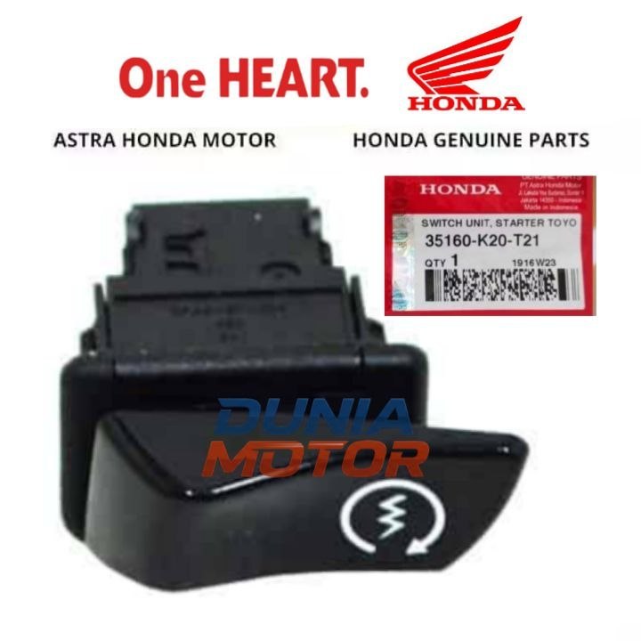 Tombol Sakelar Saklar Stater Starter Motor Honda BeAT eSP K81  Supra GTR 150 K56F Vario 125 eSP K60 