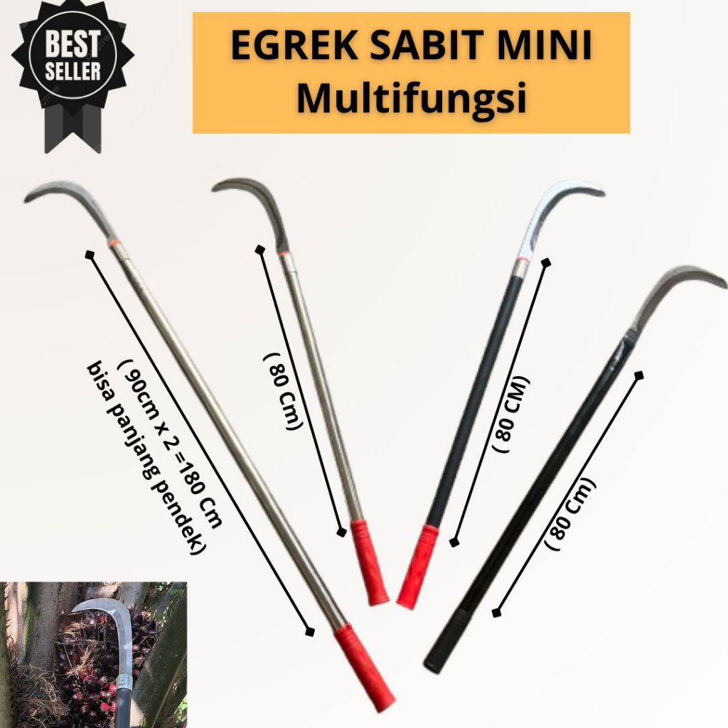 Egrek Sabit MINI Multifungsi Original Malaysia, sabit Mini serbaguna BAHAN BAJA MANGAN