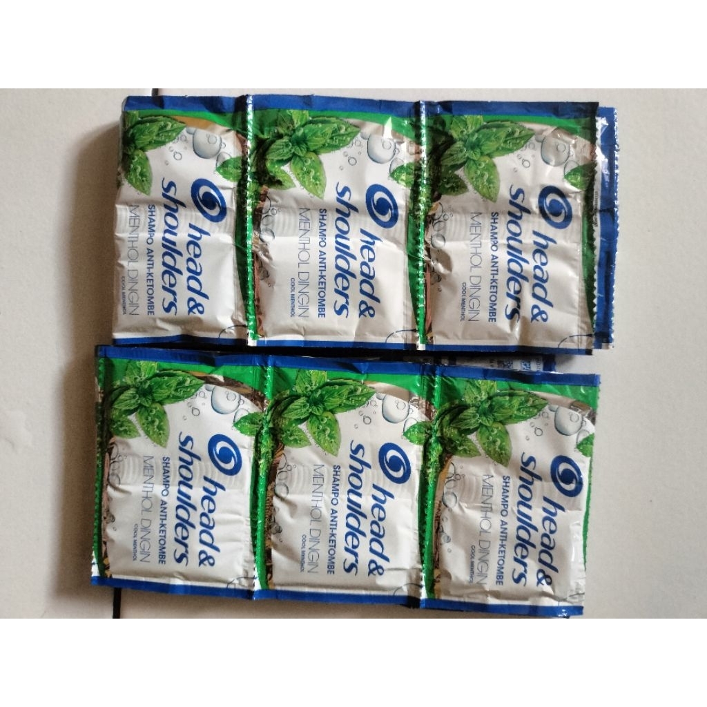PAKET HEMAT Shampo Sachet head n shoulder Anti Ketombe 2 renceng Sachet Menthol Dingin
