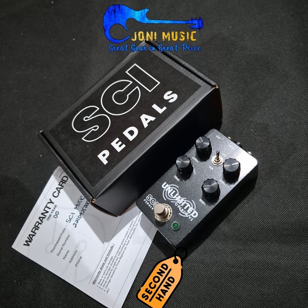 Efek Gitar SCI Pedals Unlimited Overdrive (3 in 1 Blues Breaker, Tube Screamer & Klon Centaur in a P